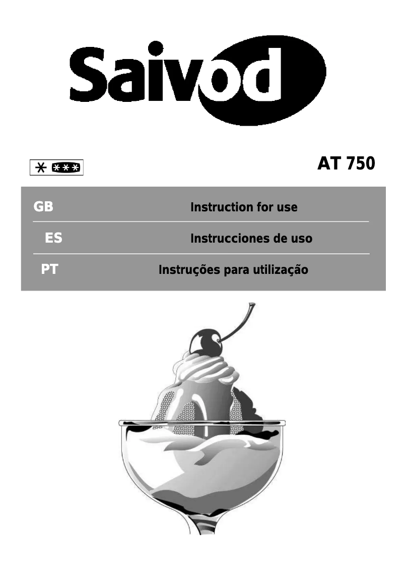 First page image of the manual for AT 750