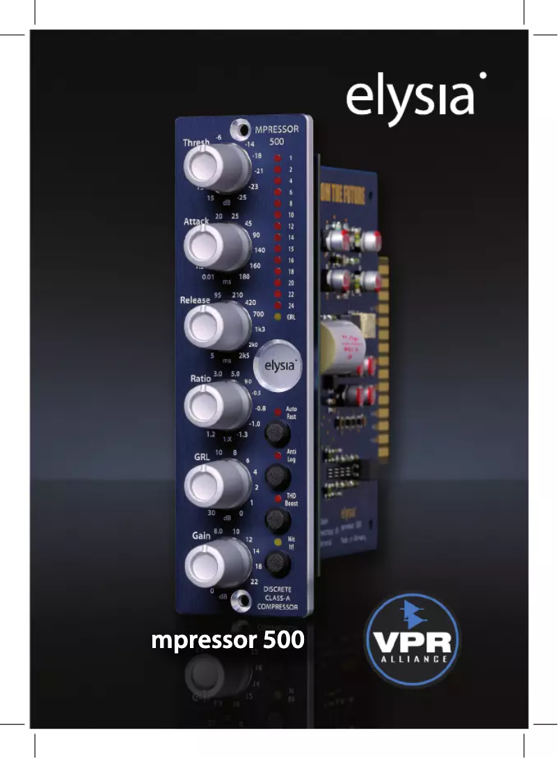 Page 1 of the manual User Manual Elysia mpressor 500