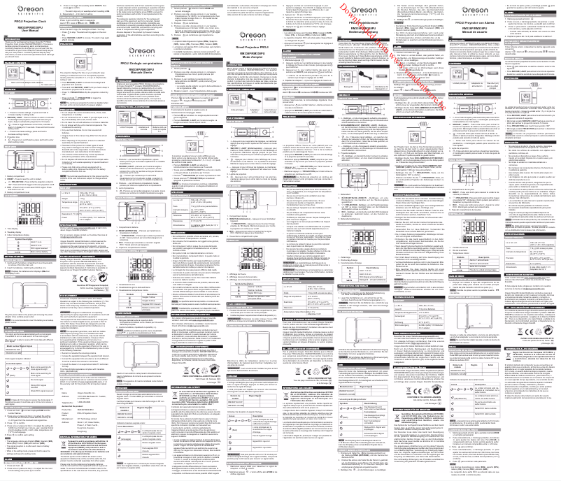 Page 1 of the manual User Manual Oregon Scientific RM338P