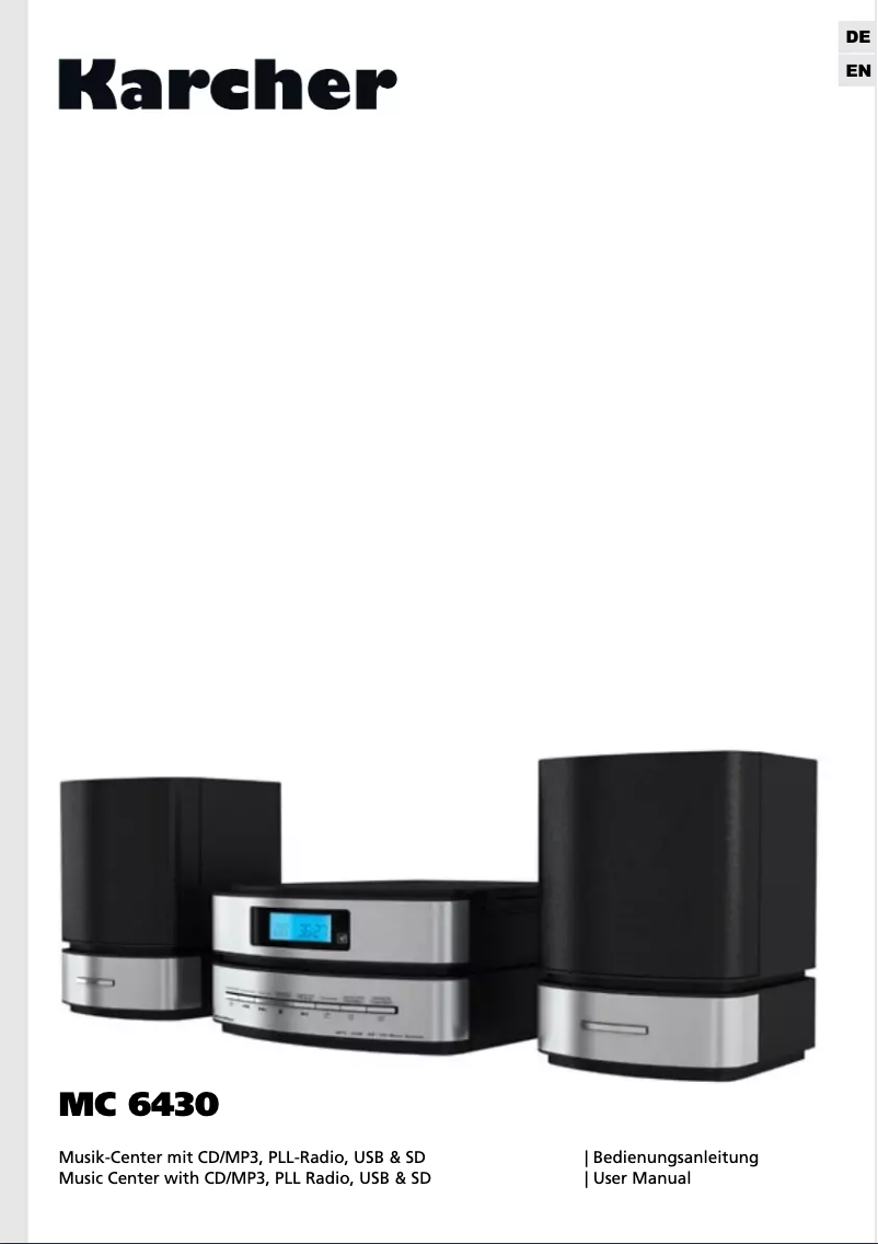 Page 1 of the manual User Manual Karcher Audio MC 6430