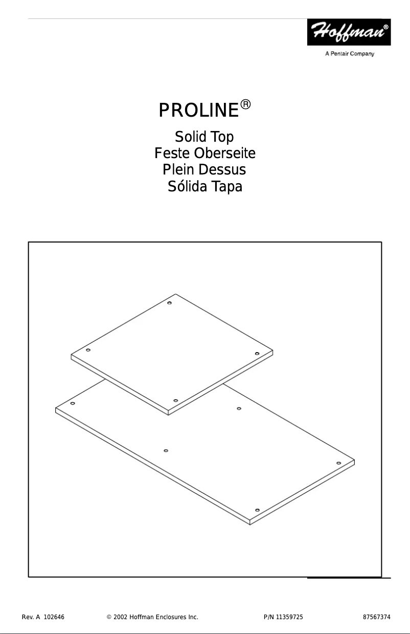Page 1 of the manual User Manual Hoffman PT104