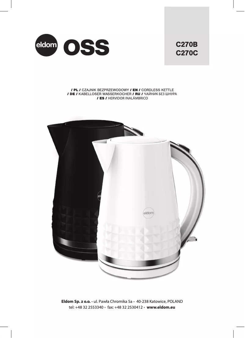 Page 1 of the manual User Manual Eldom C270C