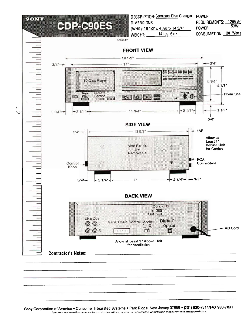 First page image of the manual for CDP-C90ES