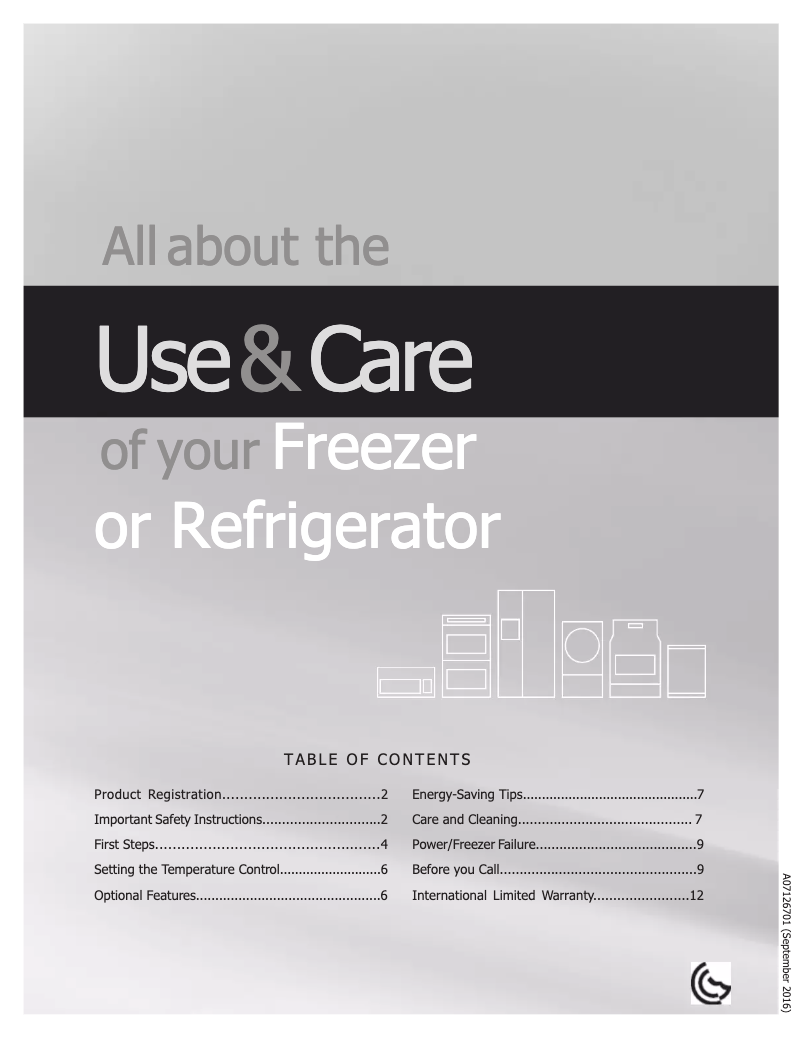 Page 1 of the manual User Manual White-Westinghouse MUFF21VLRT