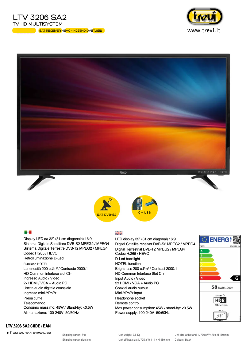 First page image of the manual for LTV 3206 SA2