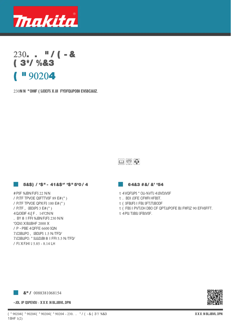 First page image of the manual for GA9020S