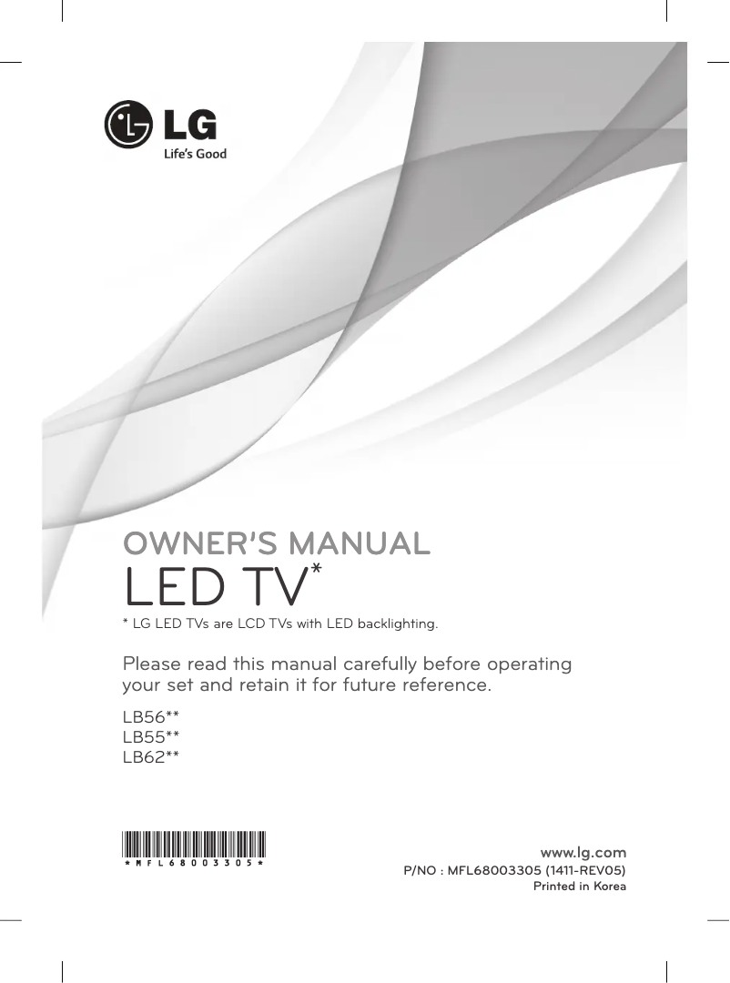 Page 1 of the manual User Manual LG 49LB551Y