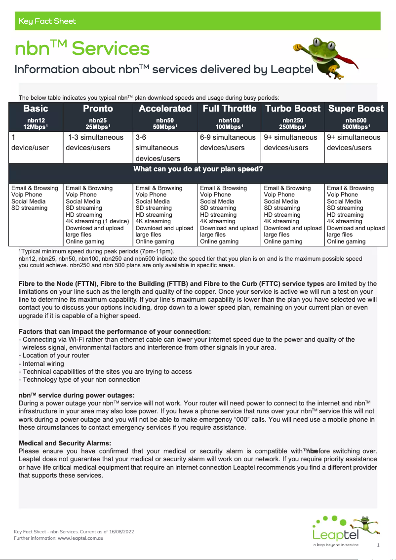 First page image of the manual for NBN 500