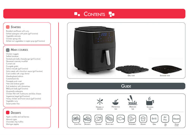 First page image of the manual for Easy Fry & Grill Steam+ FW2018S0