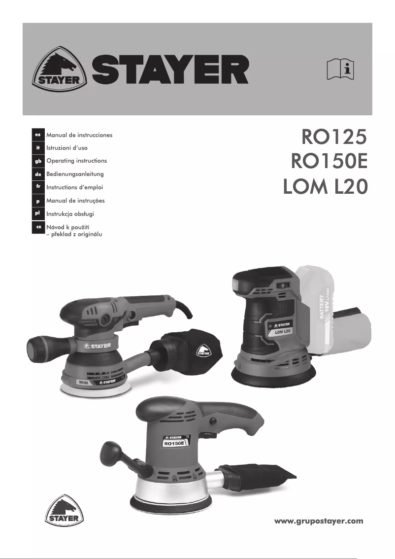 First page image of the manual for LOM L20