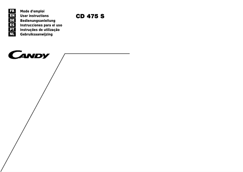 Page 1 of the manual User Manual Candy LS CD 475 S