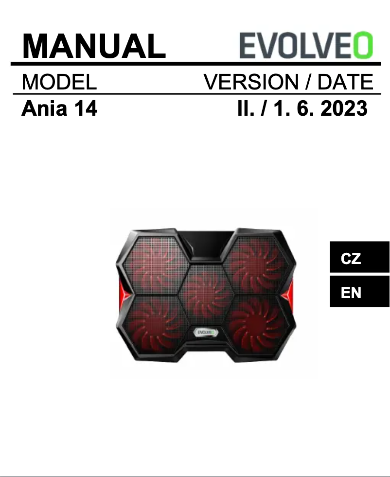 First page image of the manual for Ania 14