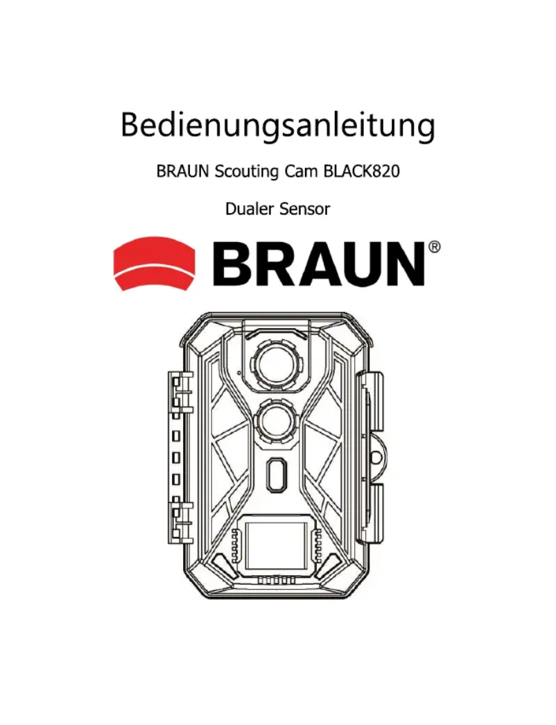 Page 1 of the manual User Manual Braun Black820