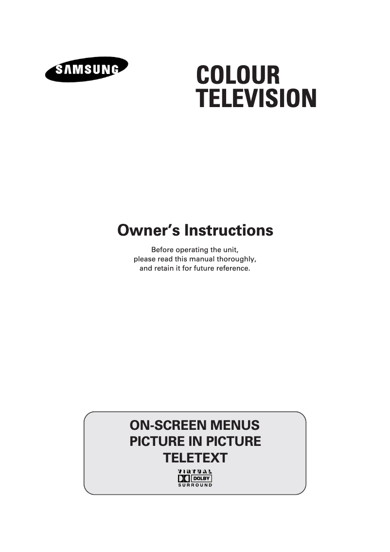 First page image of the manual for WS-32A1081G