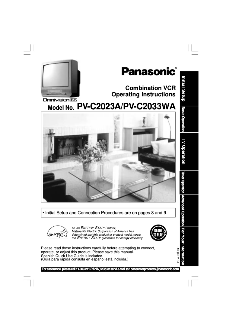 First page image of the manual for PV-C2033