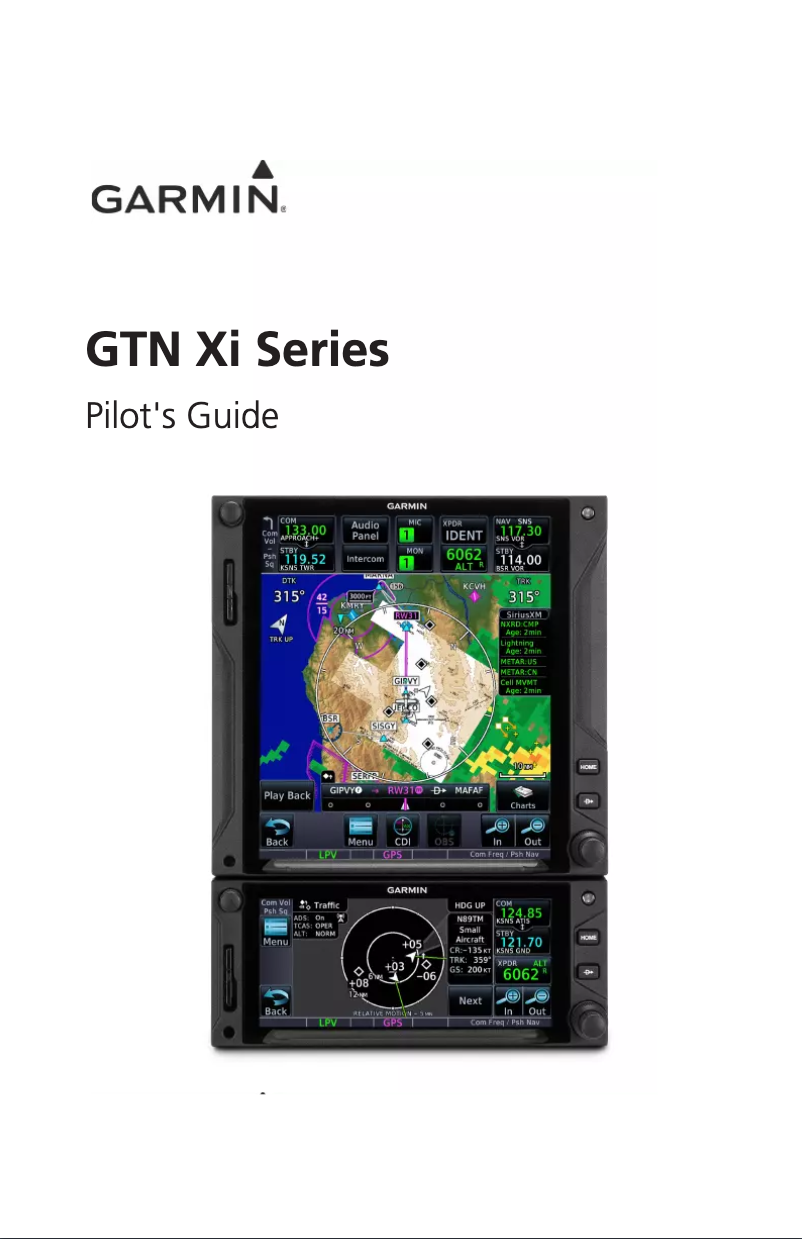 First page image of the manual for GTN 725Xi