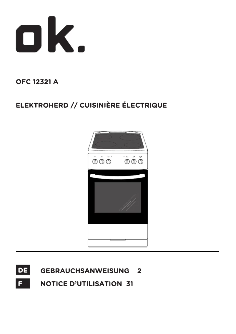 Page 1 of the manual User Manual OK OFC 12321 A