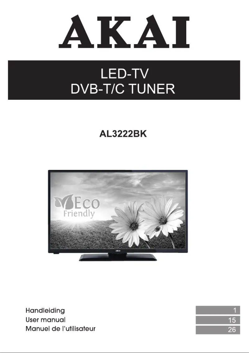 Page 1 of the manual User Manual AKAI AL3222BK