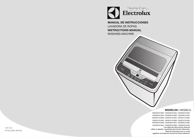 Page 1 of the manual User Manual Electrolux EWIE07F5OMG