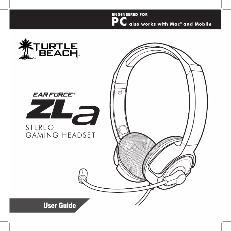 First page image of the manual for Ear Force ZLA