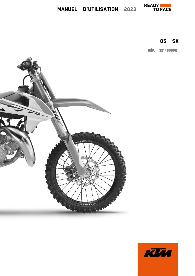 Page 1 of the manual User Manual KTM 85 SX 19/16 (2023)