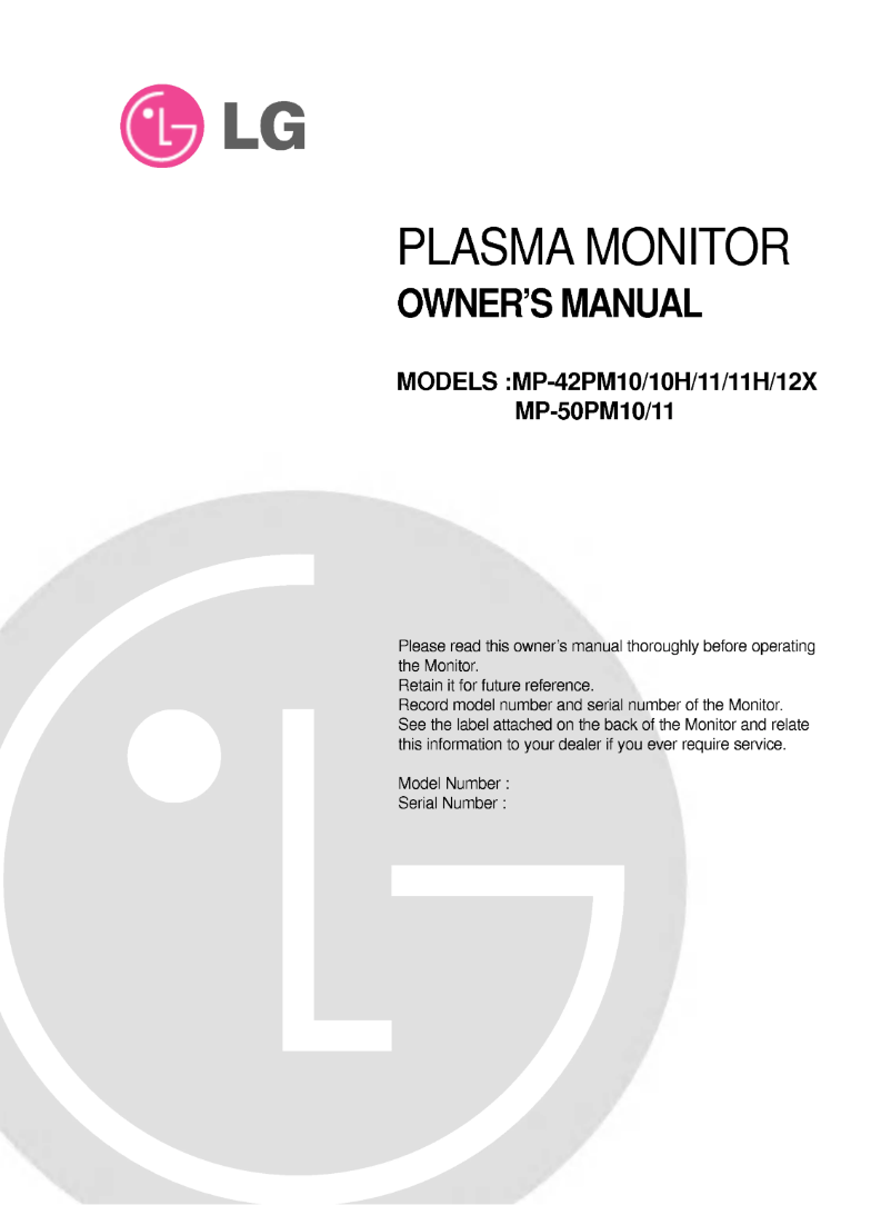 First page image of the manual for MP-42PM11