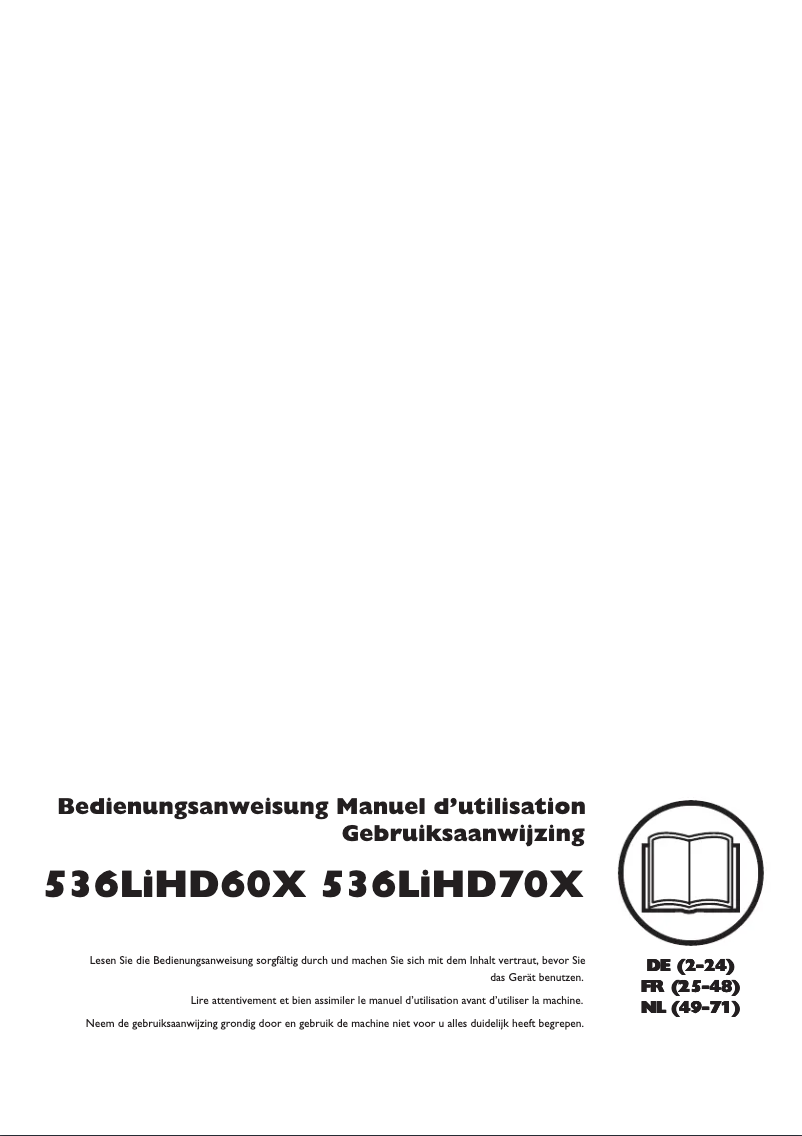 First page image of the manual for 536LiHD60X