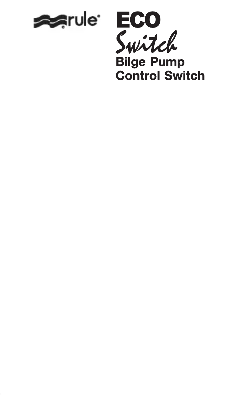 First page image of the manual for ECO Switch