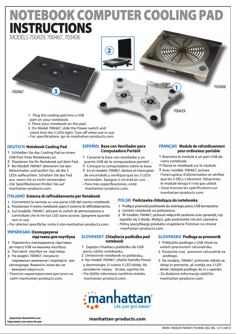 First page image of the manual for 700467