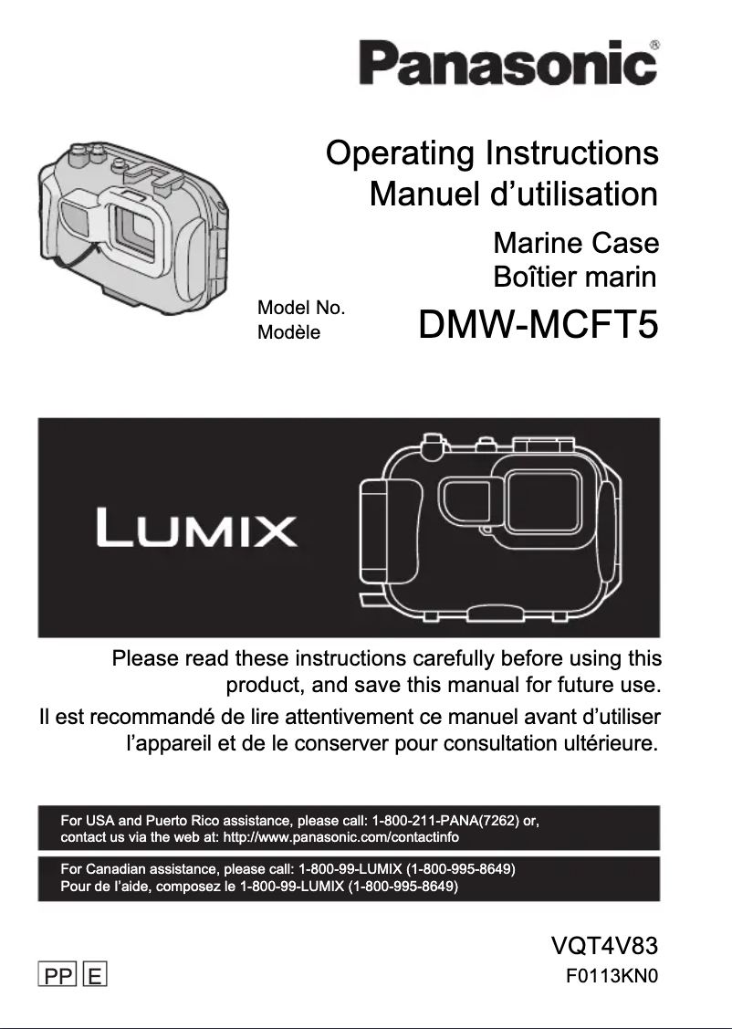 Page 1 of the manual User Manual Panasonic Lumix DMW-MCFT5E