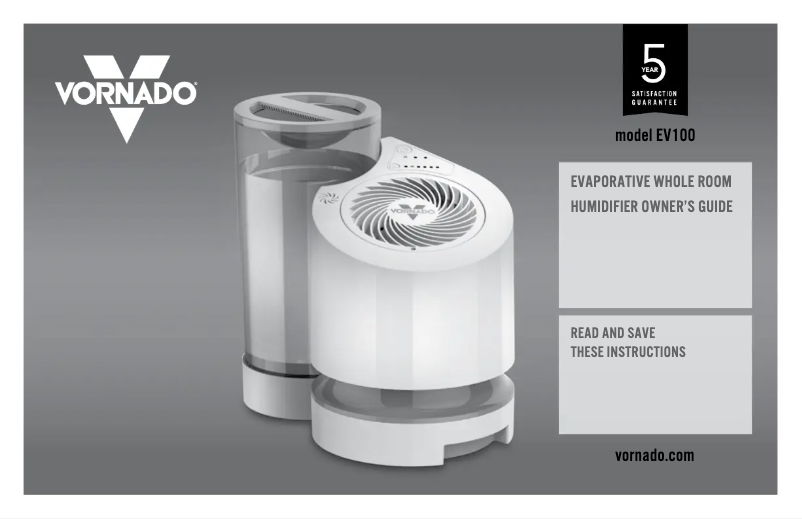 Page 1 of the manual User Manual Vornado EV100