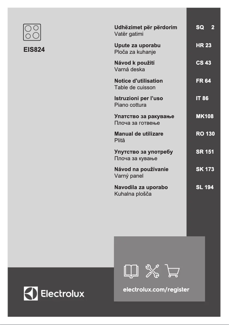 First page image of the manual for EIS824