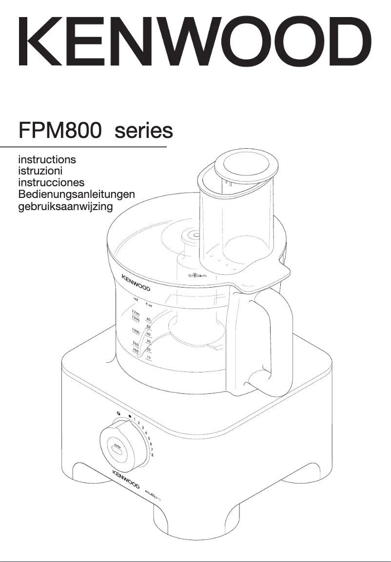 Page 1 of the manual User Manual Kenwood Multipro Sense FPM810