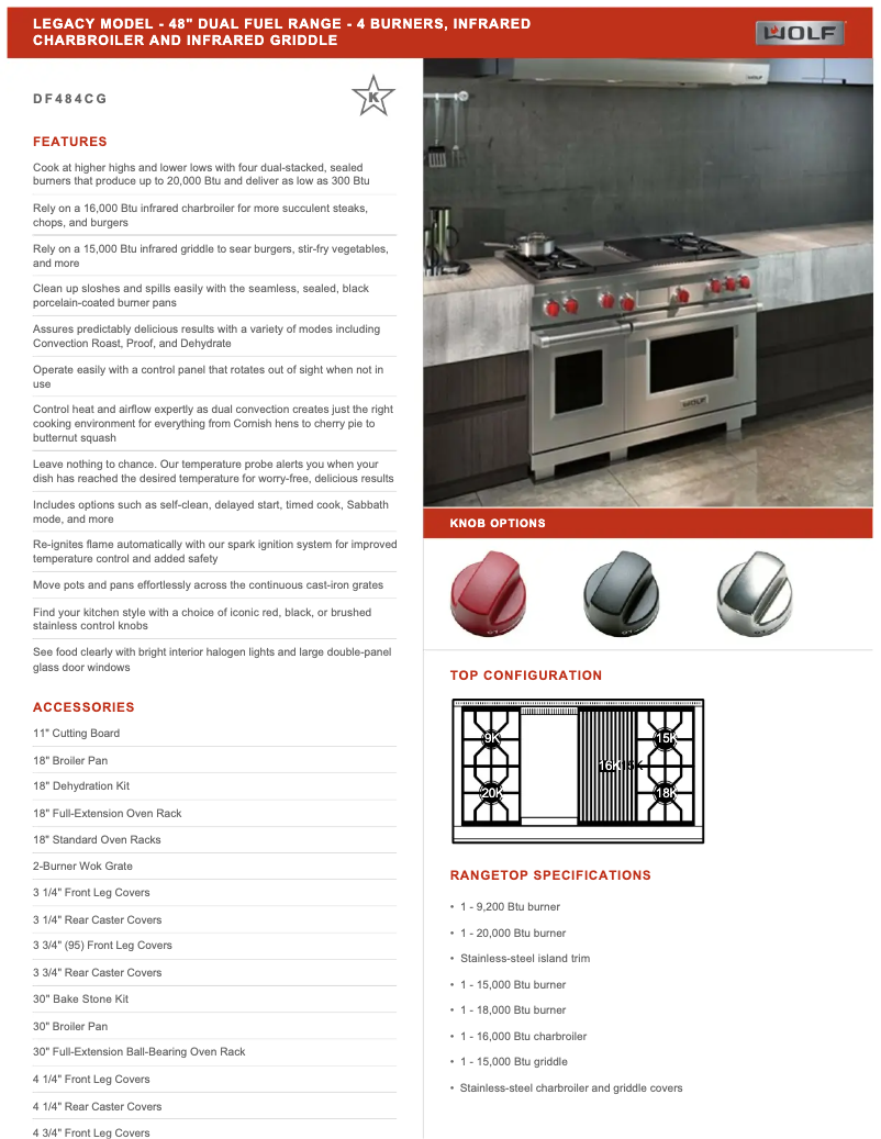 First page image of the manual for DF484CG