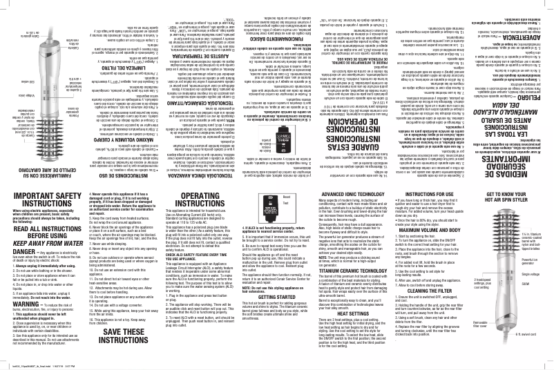 Page 1 of the manual User Manual Conair BC600