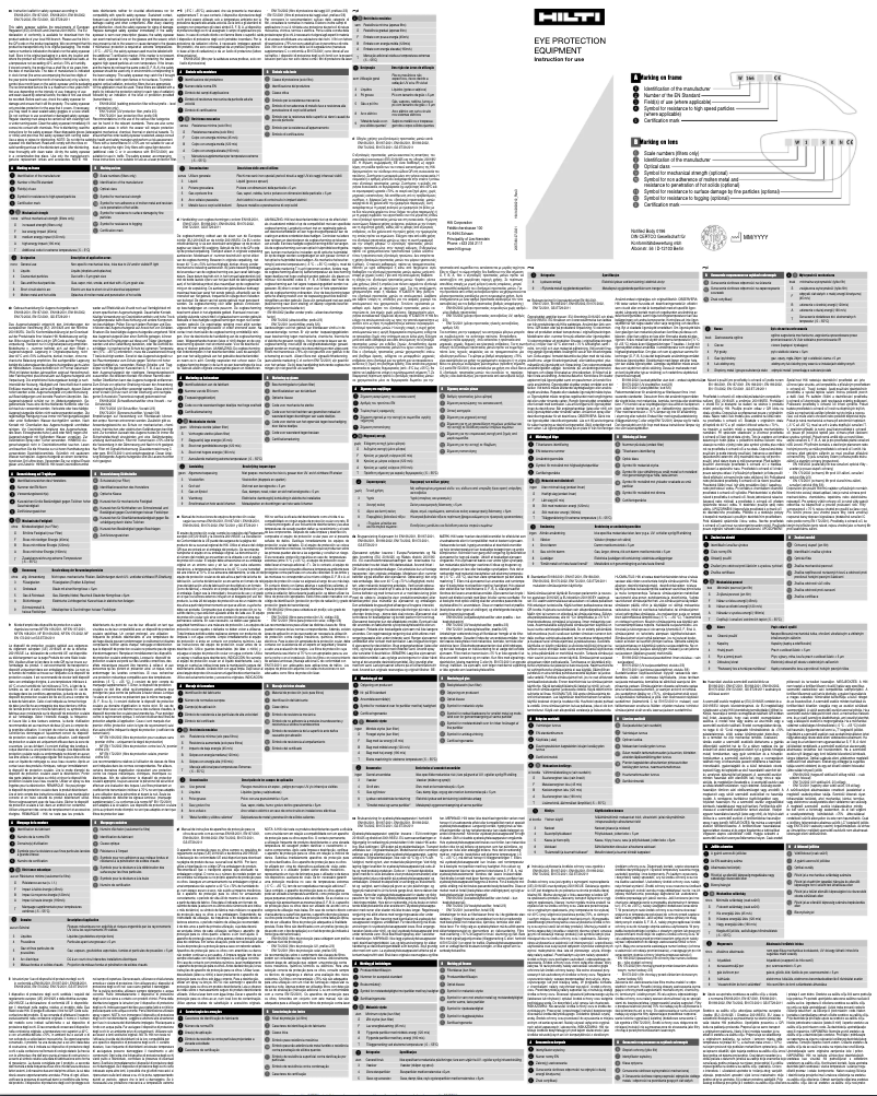 First page image of the manual for PP EY-GU C HC/AF