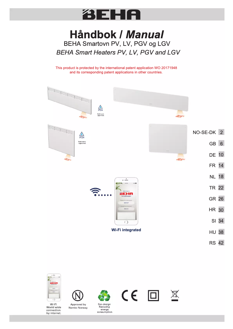 Page 1 of the manual User Manual Beha PGV 8 Wifi