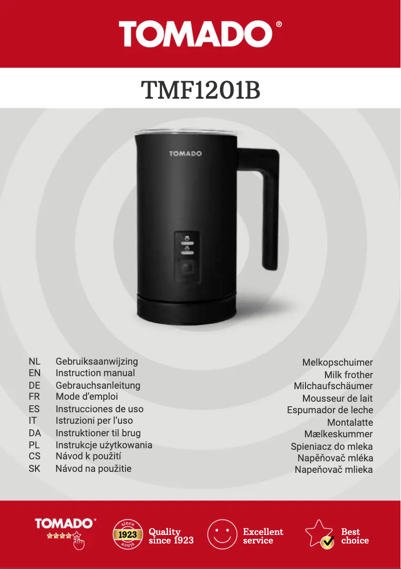 Image de la première page du manuel de l'appareil TMF1201B