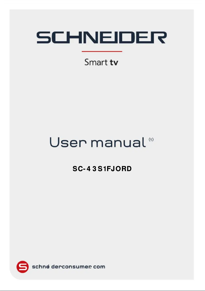 Page 1 of the manual Instruction Manual Schneider SC-43S1FJORD