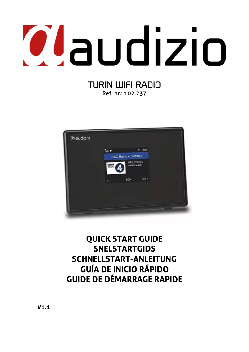 Page 1 of the manual Quick Start Guide Audizio Rimini