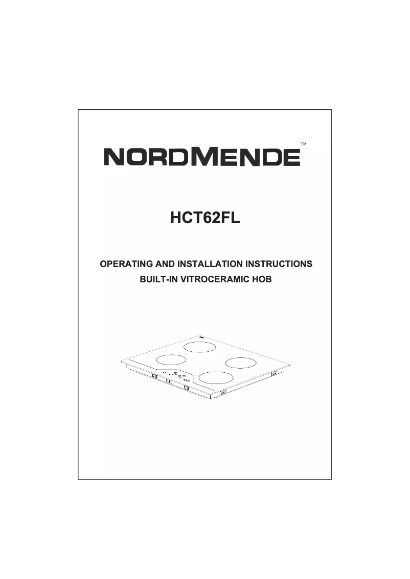 First page image of the manual for HCT62FL