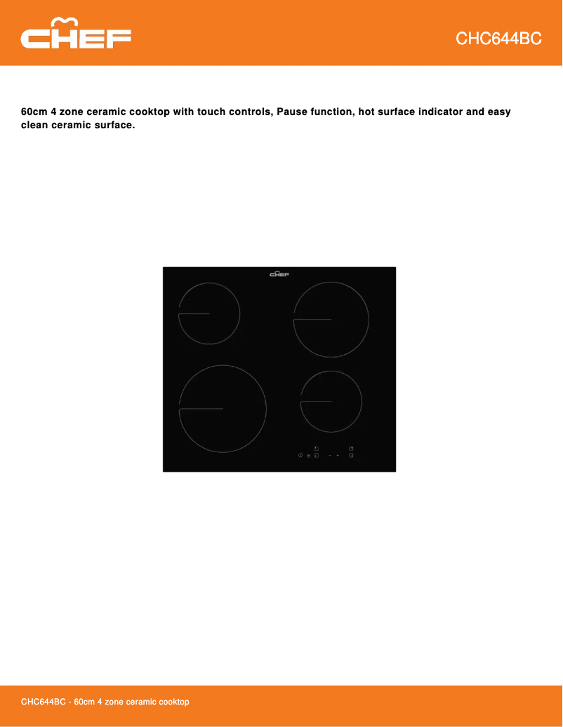 First page image of the manual for CHC644BC