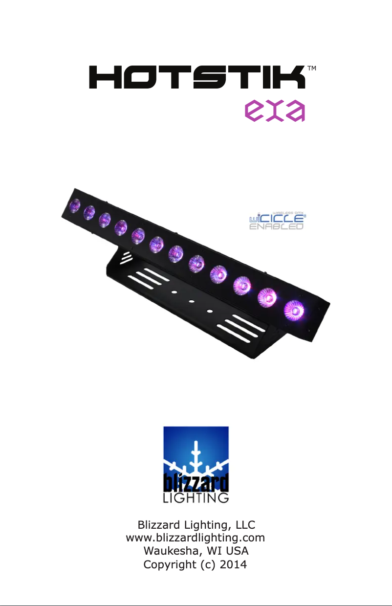 First page image of the manual for HotStik EXA
