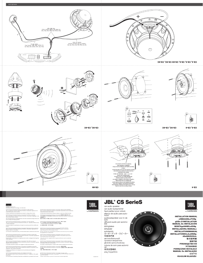 Page 1 of the manual User Manual JBL CS-5
