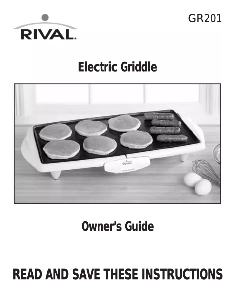 First page image of the manual for GR201