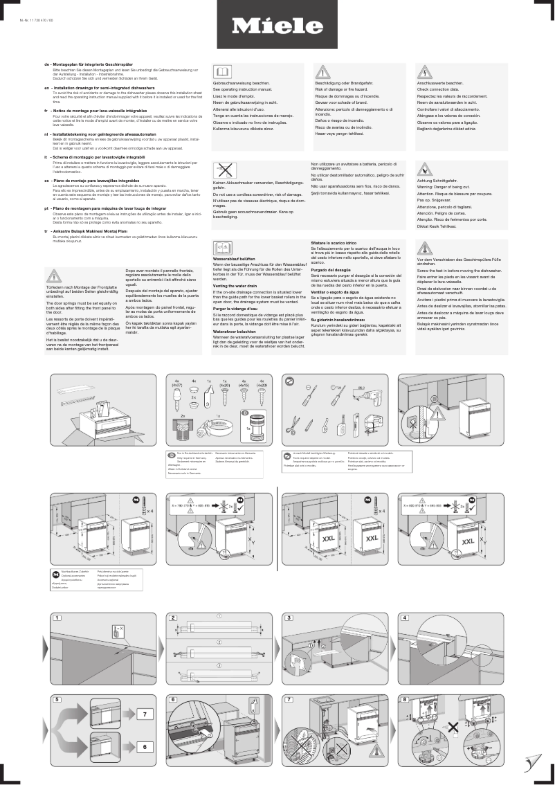 Page 1 of the manual Instructions / Assembly Miele G 5022 SCi Selection