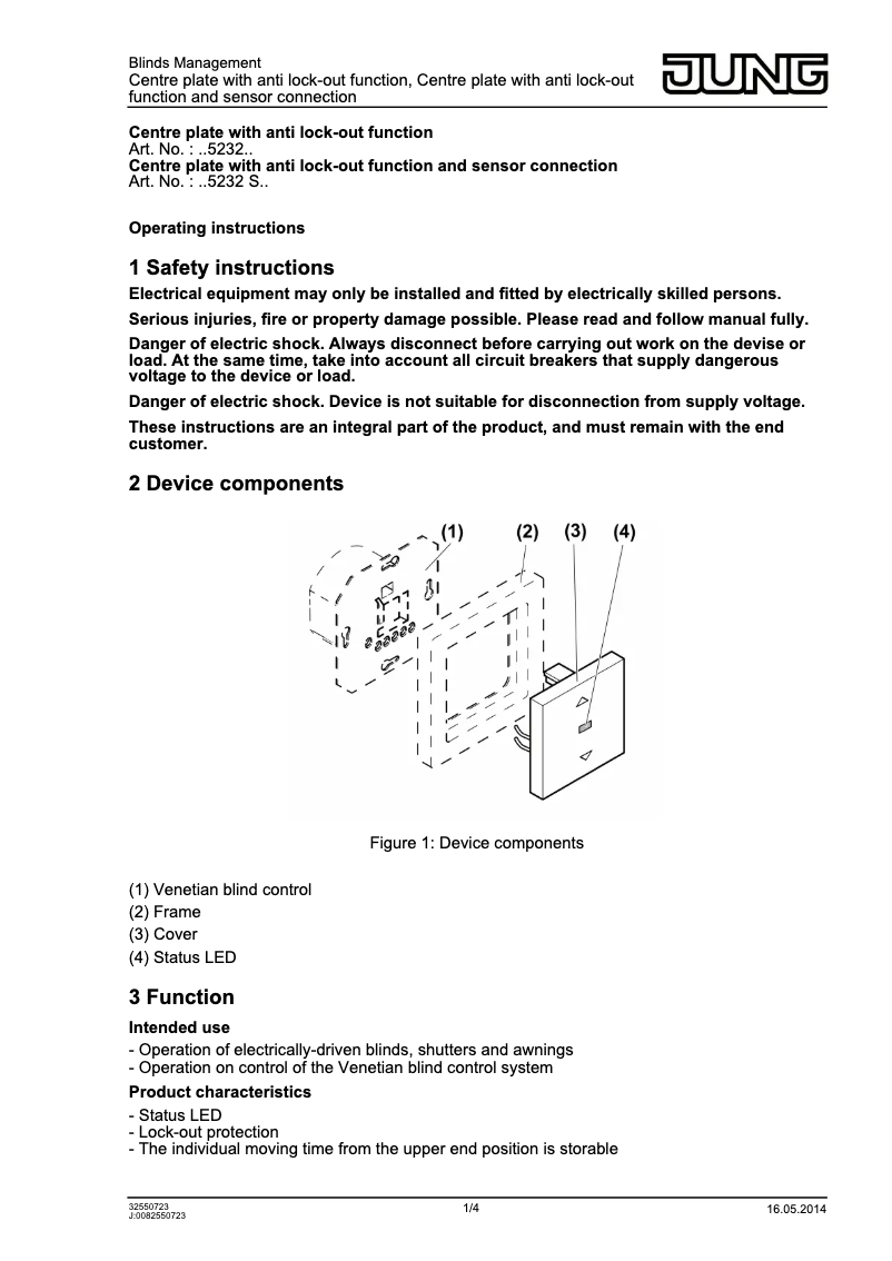 First page image of the manual for A5232BFSSW