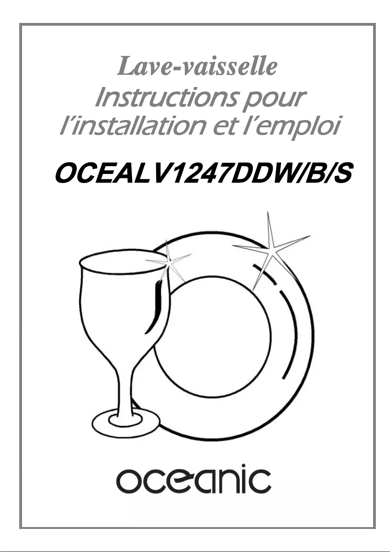 Page 1 de la notice Manuel utilisateur Oceanic OCEALV1247DDW