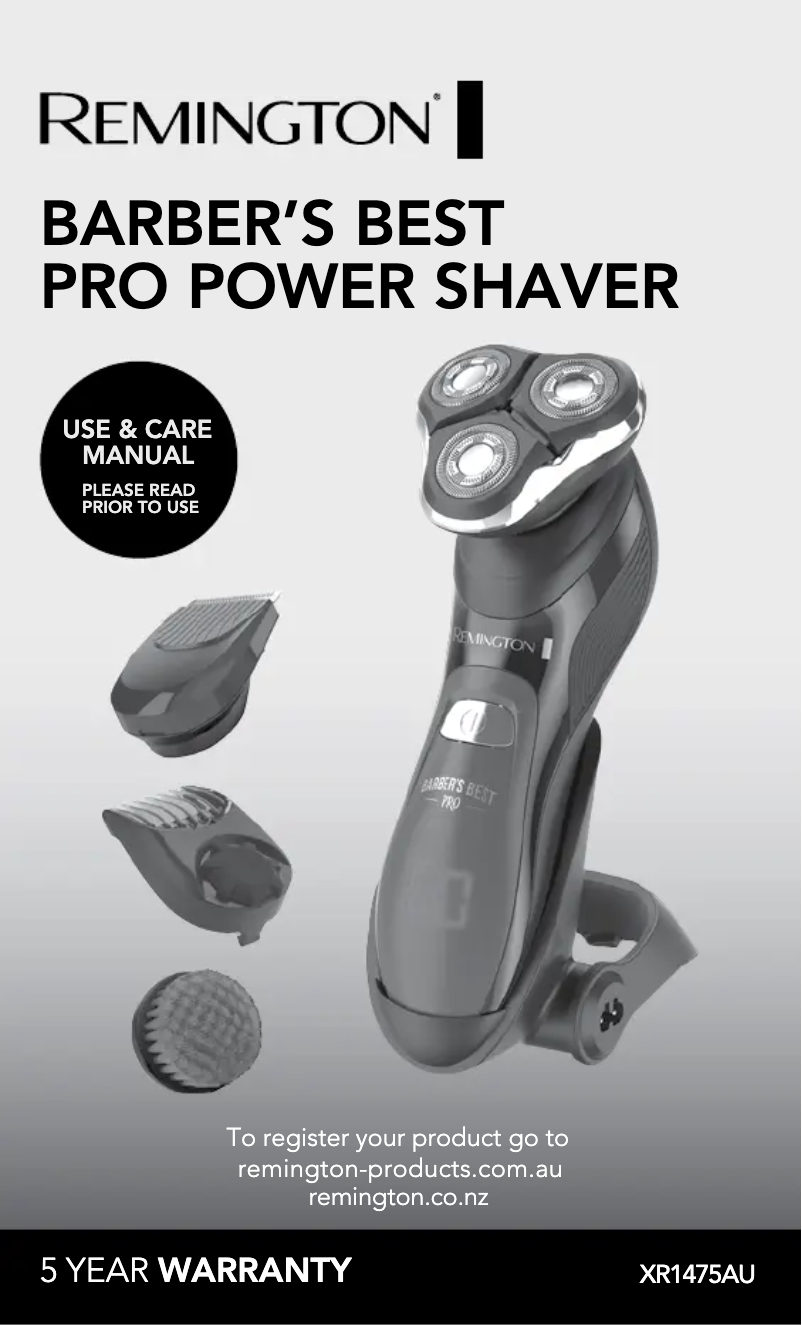 First page image of the manual for Barber Best Pro XR1475