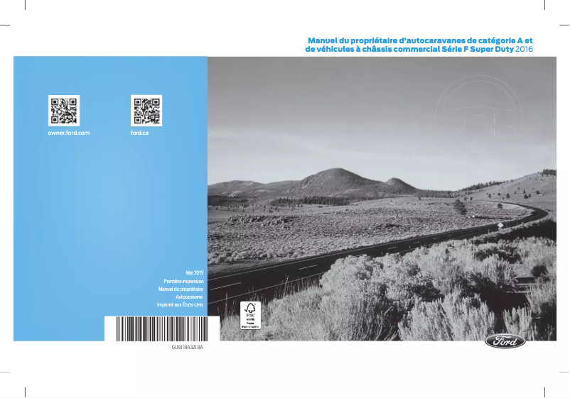 Page 1 of the manual User Manual Ford F-53 Motorhome Chassis (2016)